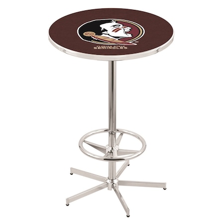 Holland Bar Stool Co 42" Chrome Florida State (Head) Pub Table L216C4228FSU-HD
